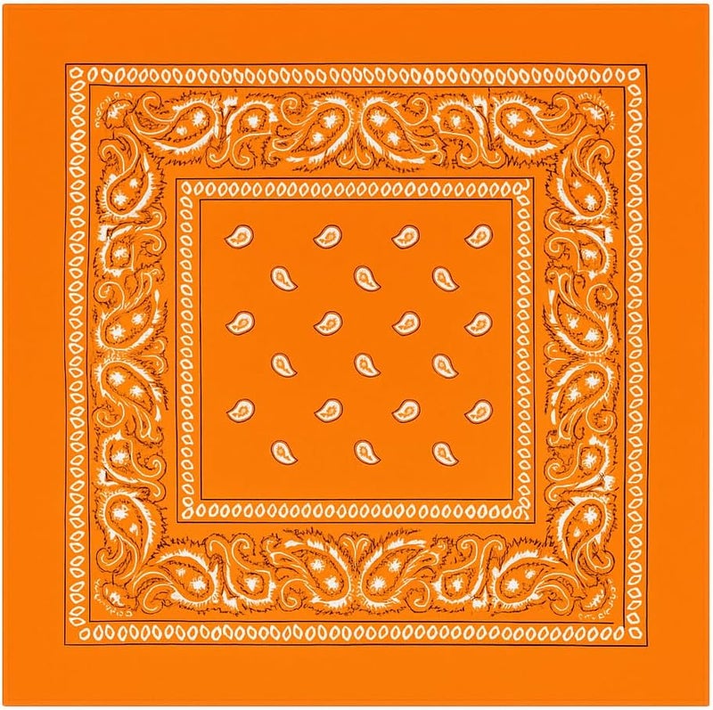 3 Pack Paisley Bandanas – 100% Cotton Square 21x21 Head Wrap, Headband, Face Cover, Neck Scarf for Men & Women